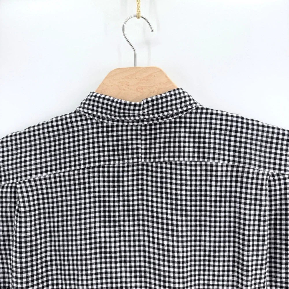 Polo Ralph Lauren Gingham Linen Shirt 3XB Big Linen Black White Preppy Style
